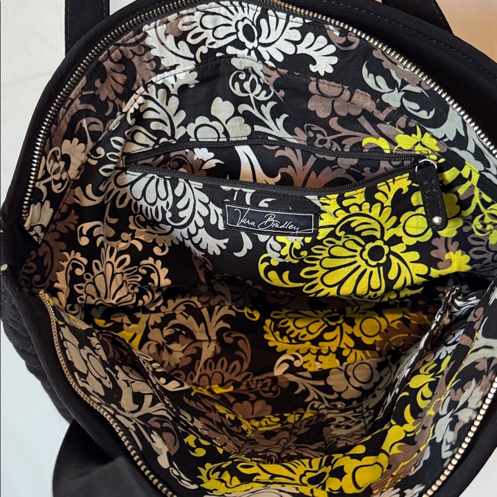 Vera Bradley Black Quilted Crossbody And Shoulder Bag - Picture 8 of 14